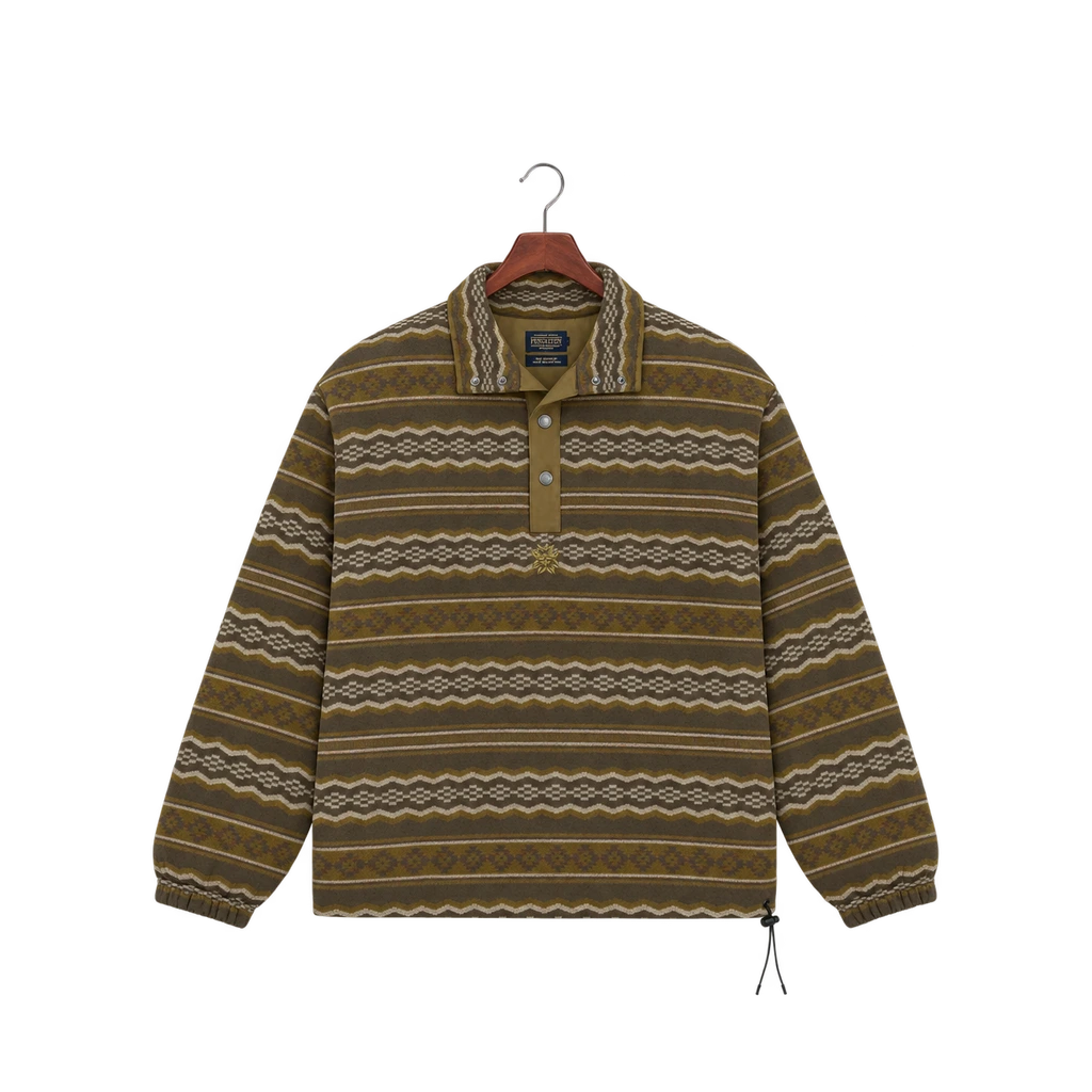 Olive patterned pullover