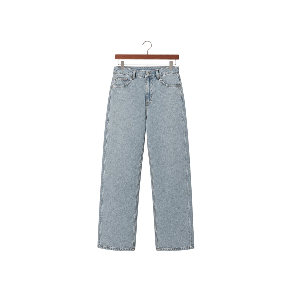 Light wash blue jeans
