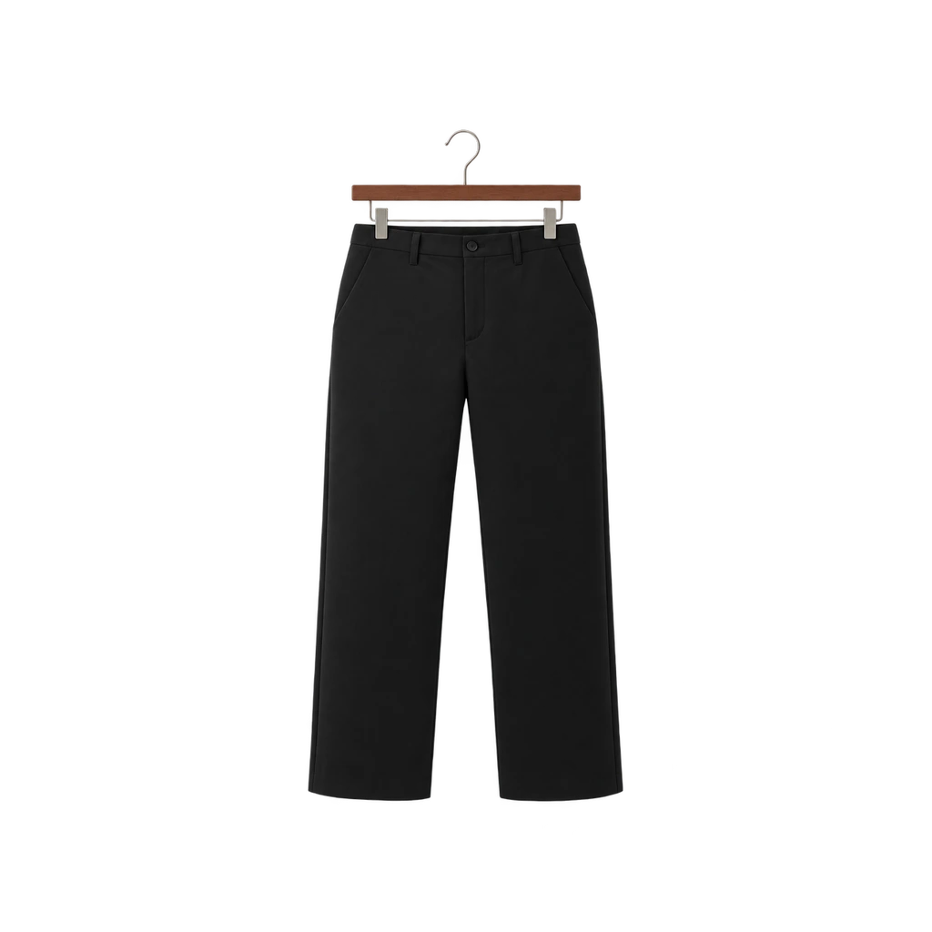 Black cropped trousers
