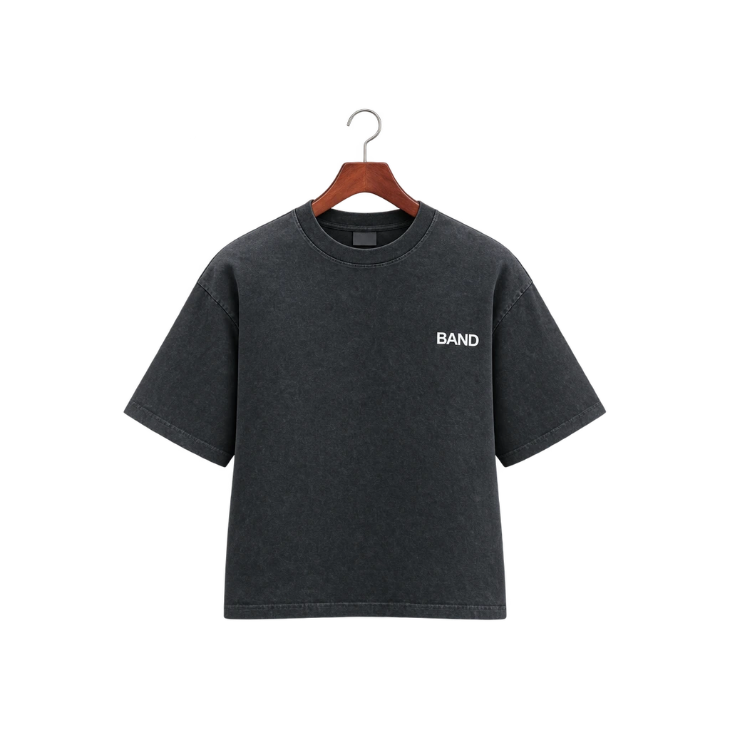 BAND washed black T-shirt